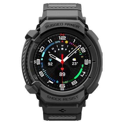 Θήκη Spigen Rugged Armor Pro για Samsung Galaxy Watch8 Classic, Ματ Μαύρη ACS10013