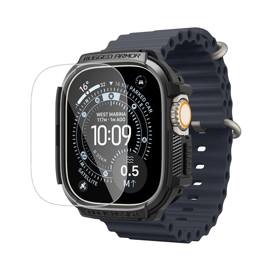 Θήκη Spigen Rugged Armor με Προστατευτικό Οθόνης για Apple Watch Ultra Series, Μαύρη ACS11414