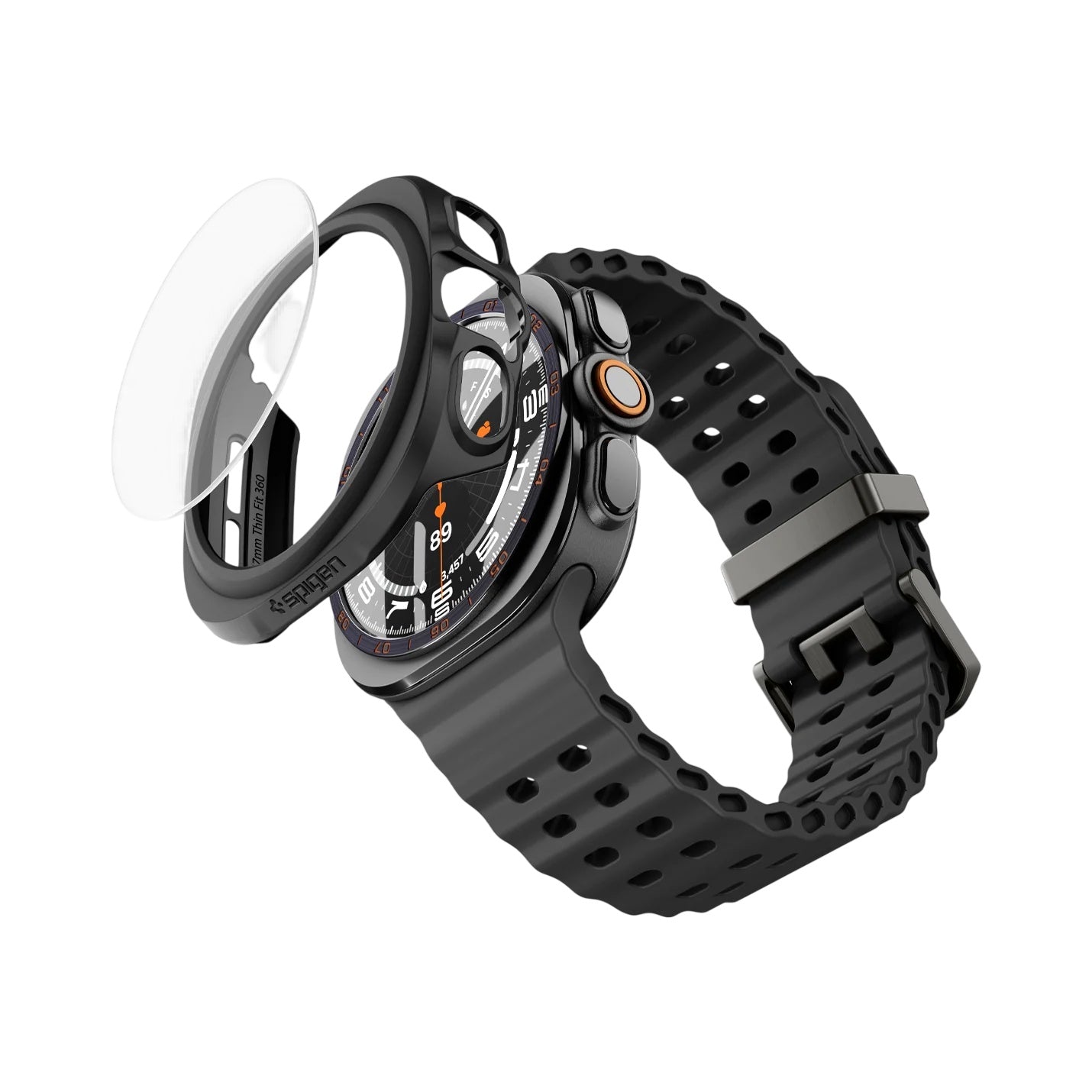 Spigen Thin Fit 360 Case for Samsung Galaxy Watch Ultra2, Black ACS11609