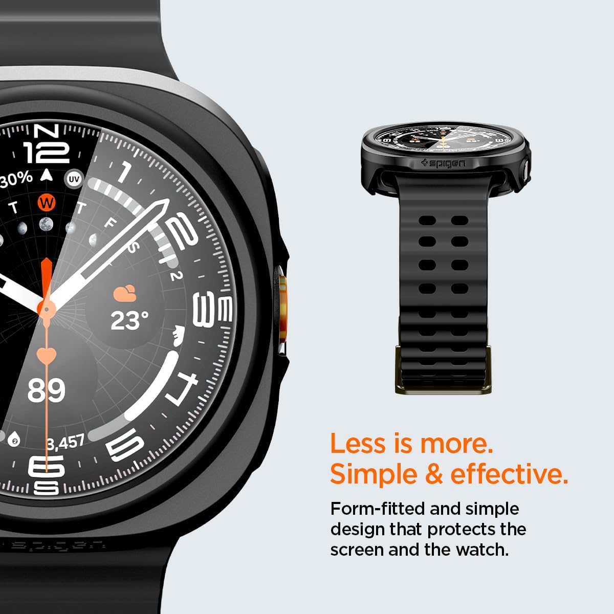 Spigen Thin Fit 360 Case for Samsung Galaxy Watch Ultra2, Black ACS11609