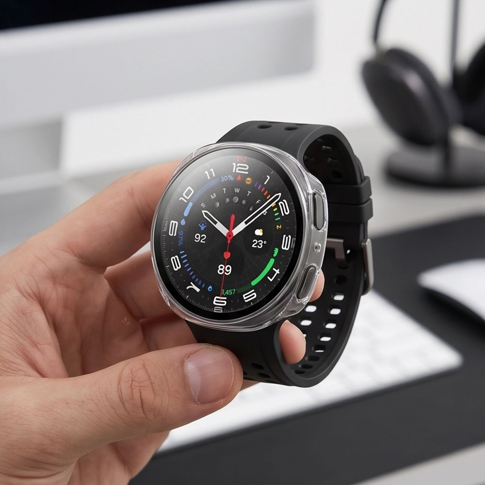 Θήκη Tech-Protect Defense για Samsung Galaxy Watch 9 / Watch8 44mm, Σετ 2 τεμάχια, Μαύρο / Διαφανές