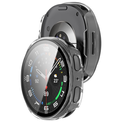 Θήκη Tech-Protect Defense για Samsung Galaxy Watch 9 / Watch8 44mm, Σετ 2 τεμάχια, Μαύρο / Διαφανές