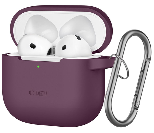 Θήκη Tech-Protect Silicone Hook για Apple AirPods 4 / AirPods 5, Μπορντό