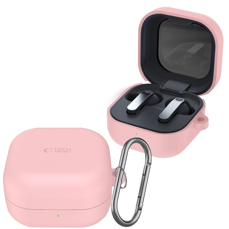 Θήκη Tech-Protect Silicone Hook για Samsung Galaxy Buds4 / Buds4 Pro, Ροζ