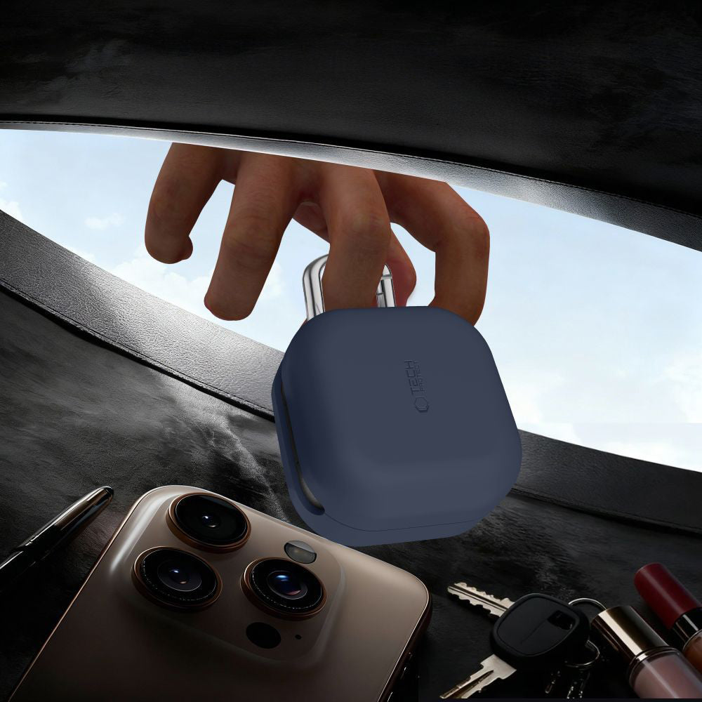 Θήκη Tech-Protect Silicone Hook για Samsung Galaxy Buds4 / Buds4 Pro, Μπλε Ναυτικό