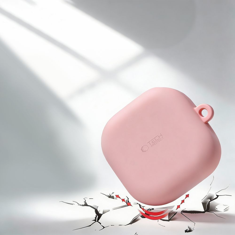 Θήκη Tech-Protect Silicone Hook για Samsung Galaxy Buds4 / Buds4 Pro, Ροζ