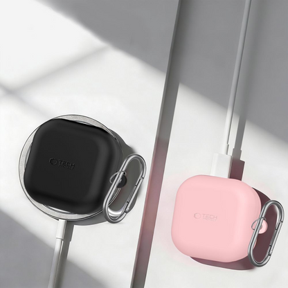 Θήκη Tech-Protect Silicone Hook για Samsung Galaxy Buds4 / Buds4 Pro, Ροζ