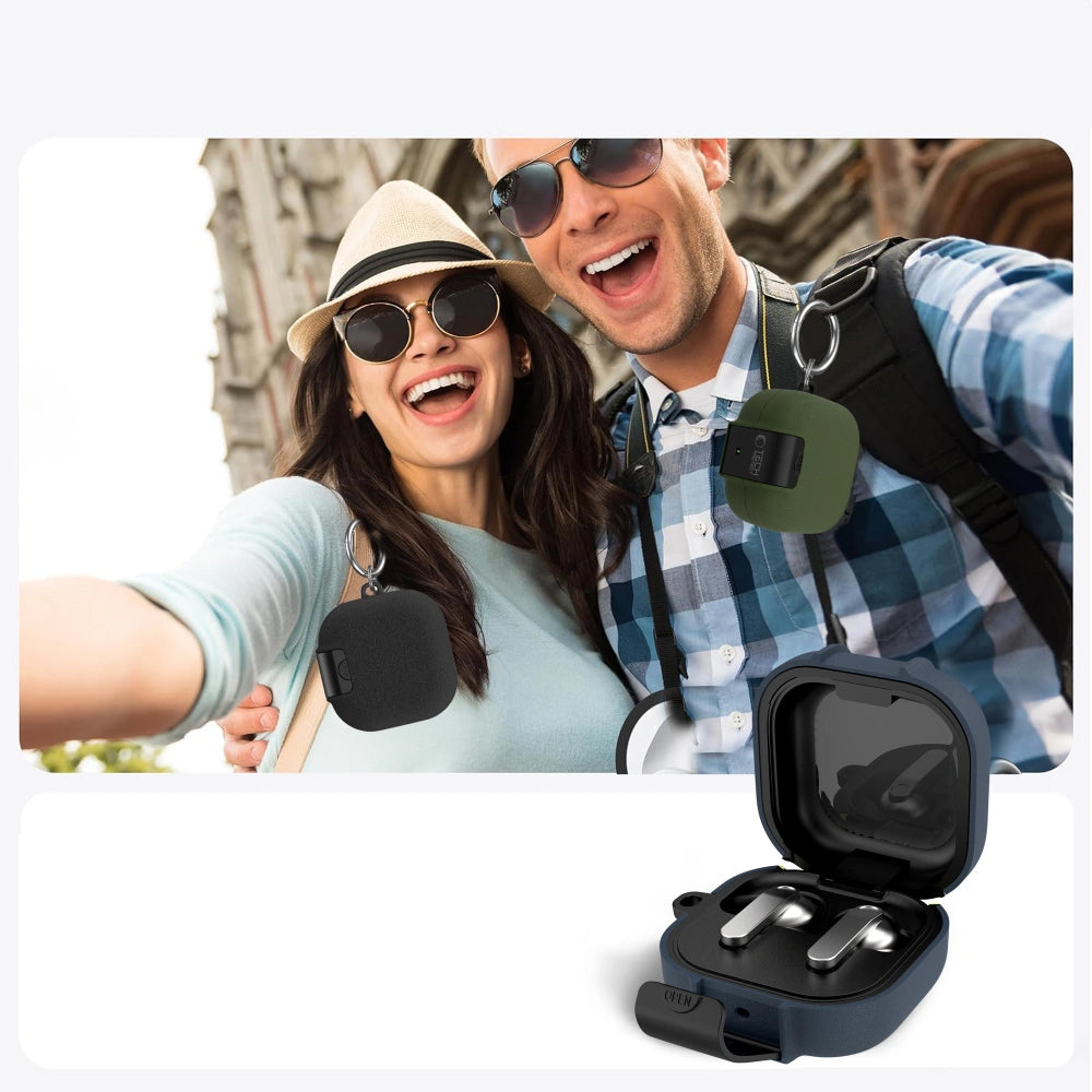 Θήκη Tech-Protect Slim Hook για Samsung Galaxy Buds4 / Buds4 Pro, Μπλε Ναυτικό