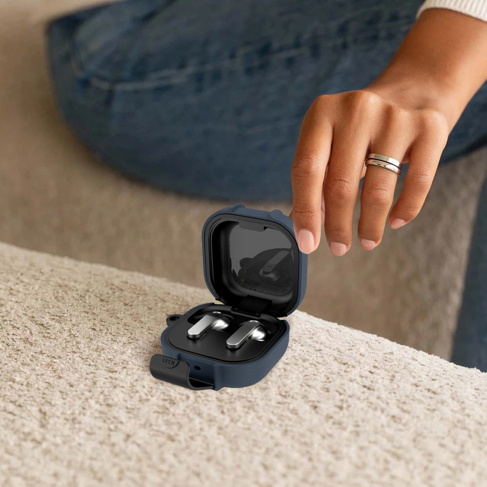 Θήκη Tech-Protect Slim Hook για Samsung Galaxy Buds4 / Buds4 Pro, Μπλε Ναυτικό