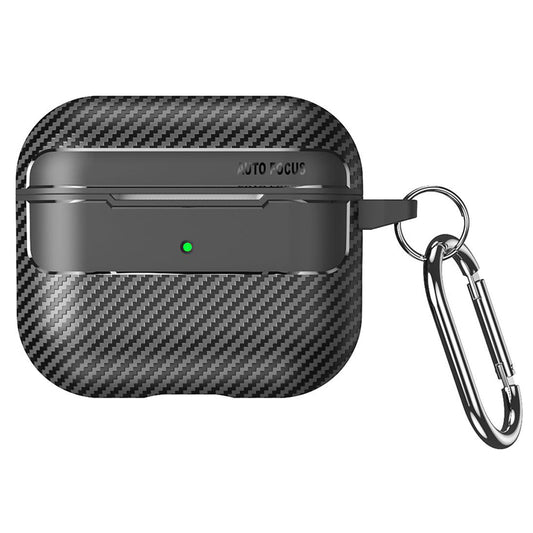 Θήκη Techsuit CarbonFiber για Apple AirPods 3, Μαύρη