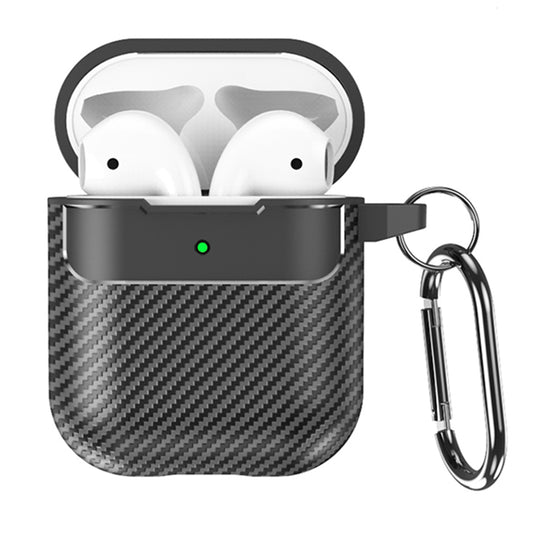 Θήκη Techsuit CarbonFiber για Apple AirPods Gen 2 / Gen 1, Μαύρη