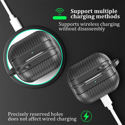 Θήκη Techsuit CarbonFiber για Samsung Galaxy Buds3 FE / Buds3 Pro / Buds3, Μαύρη