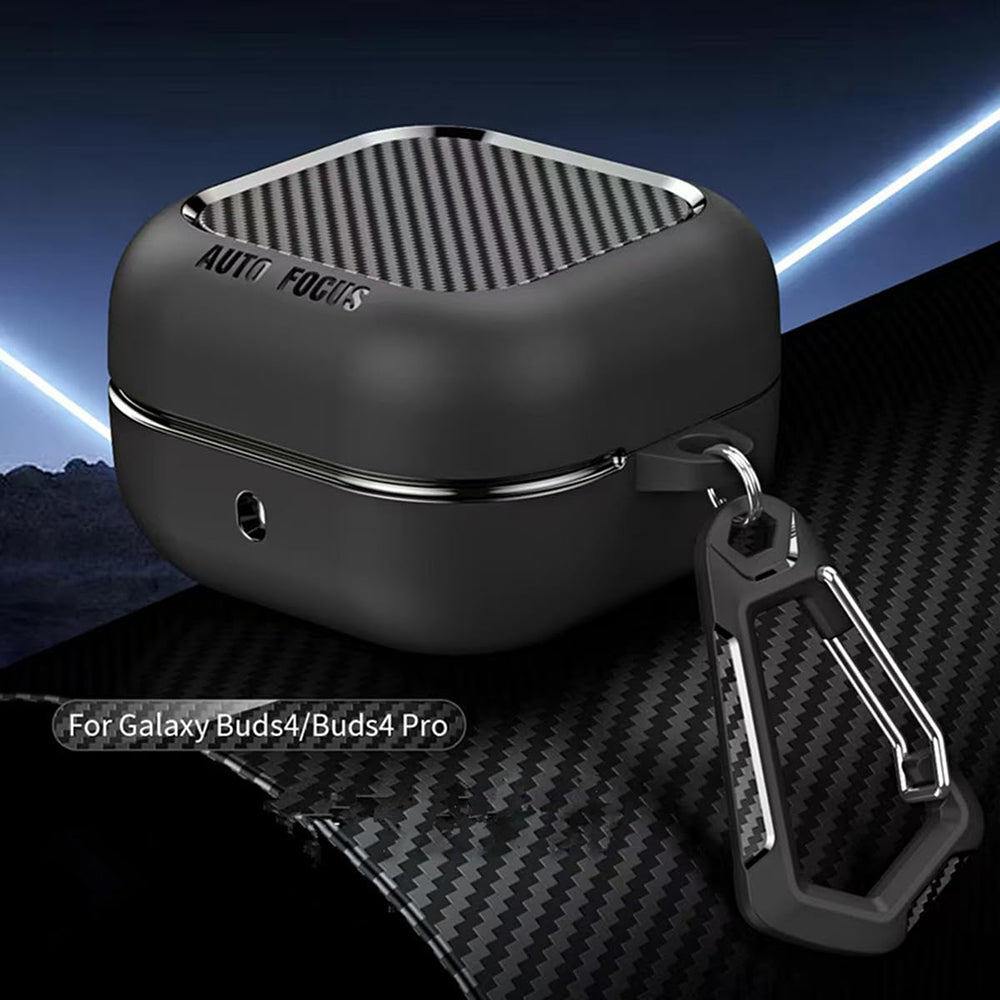 Θήκη Techsuit CarbonFiber για Samsung Galaxy Buds4 / Buds4 Pro, Μαύρη