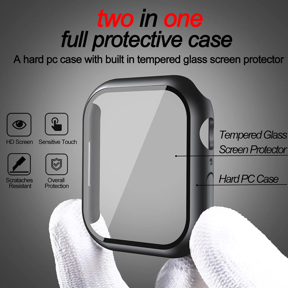 Techsuit Defense360 Pro Case for Apple Watch 7 41mm Series, Black