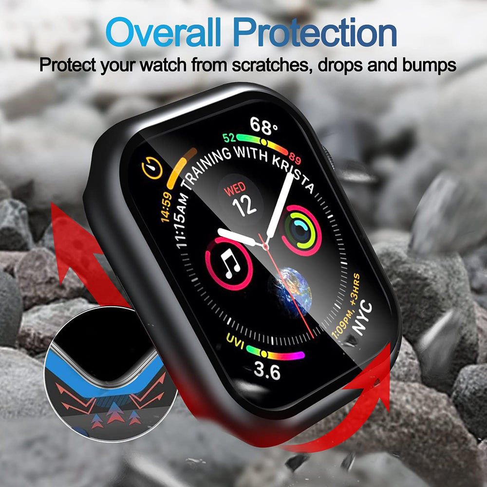 Techsuit Defense360 Pro Case for Apple Watch 7 41mm Series, Black