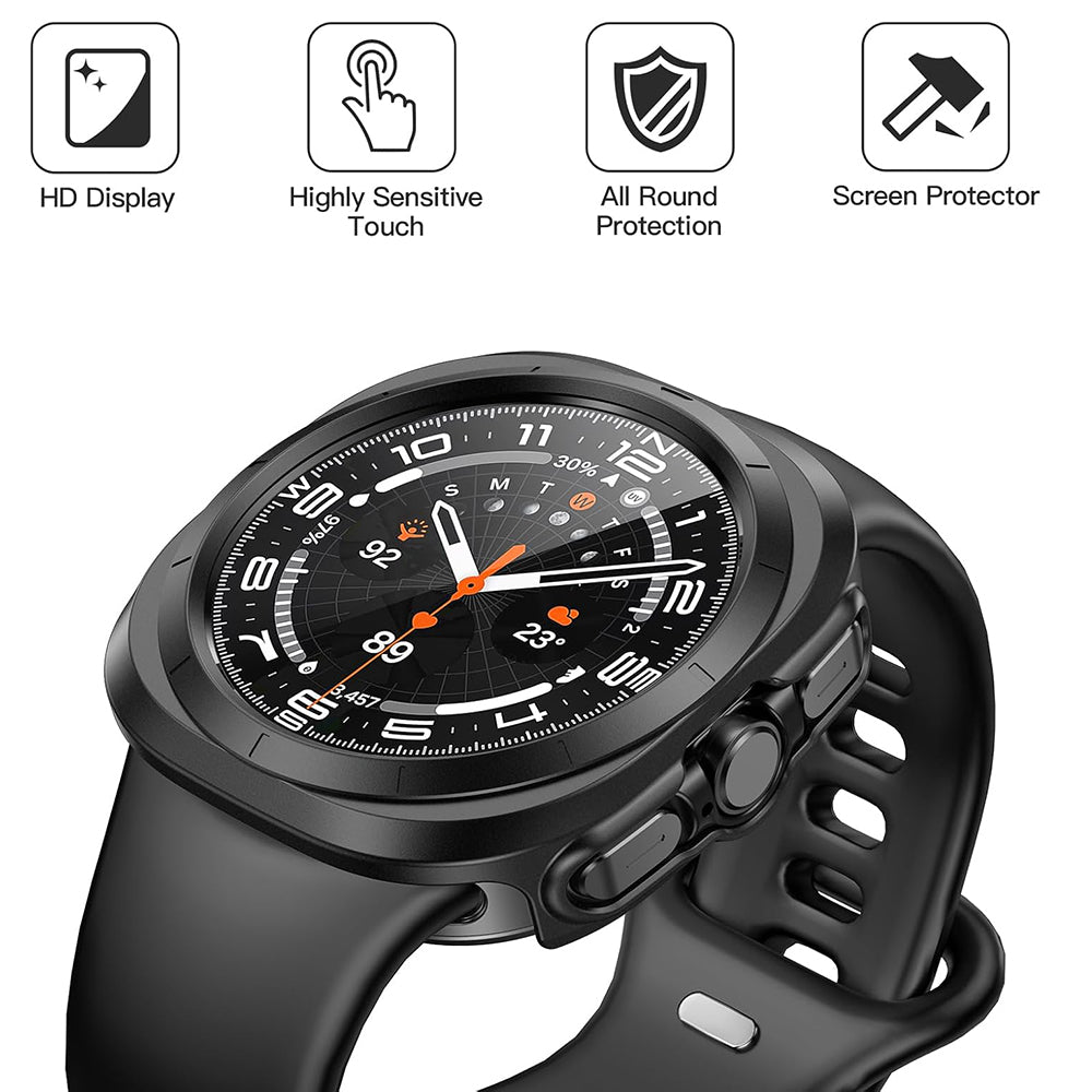 Θήκη Techsuit Defense360 Pro για Samsung Galaxy Watch Ultra, Μαύρη