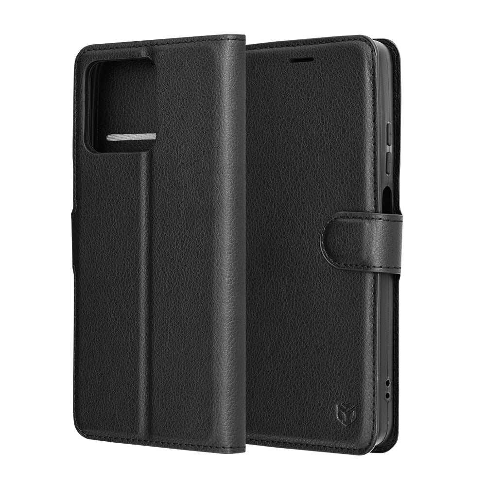 Θήκη για Motorola Moto G56, Techsuit, Leather Folio, Μαύρο