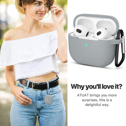 Techsuit Silicone Case for Apple AirPods 3, Purple