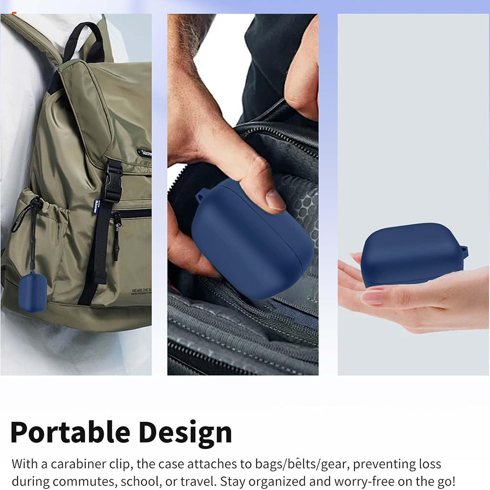 Θήκη Techsuit Silicone για Samsung Galaxy Buds4 / Buds4 Pro, Μπλε Ναυτικό