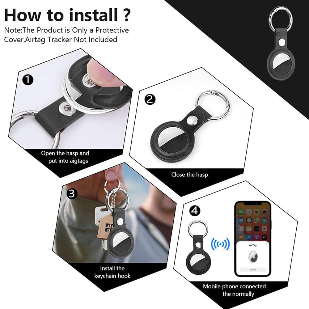 Θήκη Techsuit SLH1 για Apple AirTag, Μαύρη