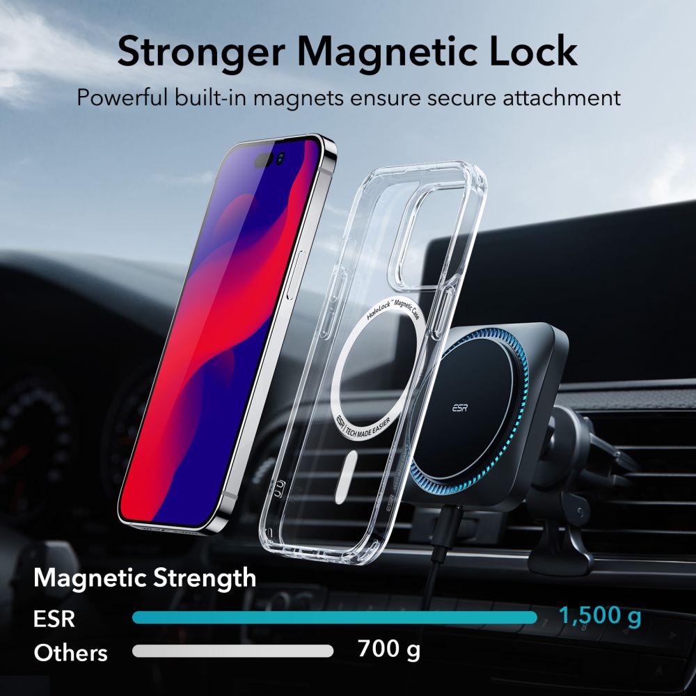 Θήκη MagSafe για Apple iPhone 14 Pro Max, ESR, Ch Halolock, Διάφανη
