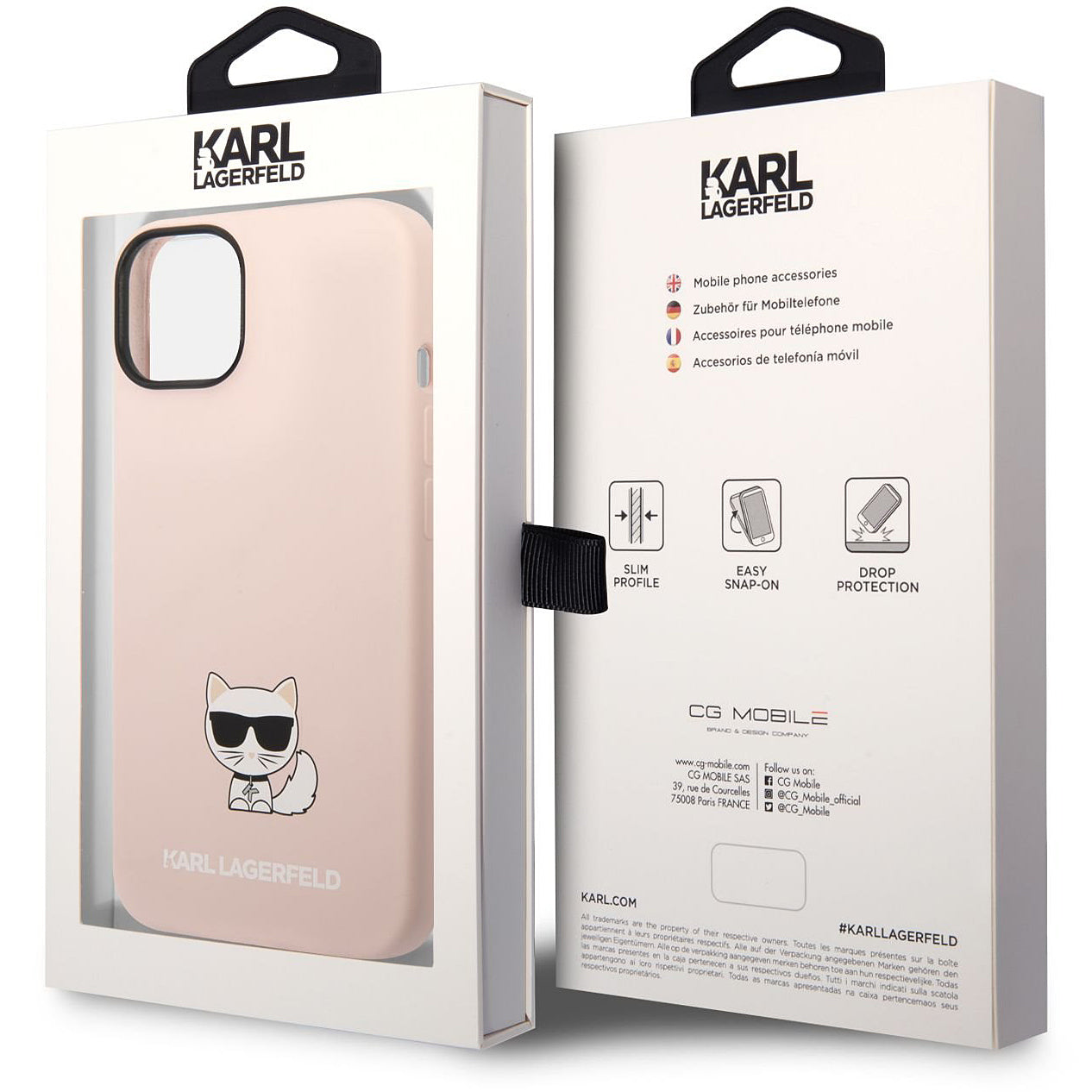 Θήκη για Apple iPhone 14 Plus, Karl Lagerfeld, Silicone Body Choupette, Ροζ