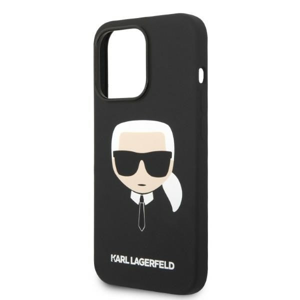 Θήκη MagSafe για Apple iPhone 14 Pro, Karl Lagerfeld, Silicone Karl Head, Μαύρη