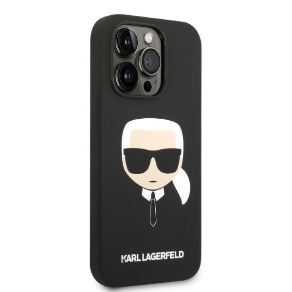 Θήκη MagSafe για Apple iPhone 14 Pro, Karl Lagerfeld, Silicone Karl Head, Μαύρη