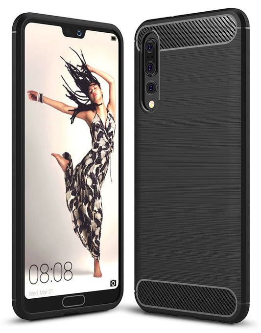 Θήκη για Huawei P20 Pro, OEM, Carbon, Μαύρο
