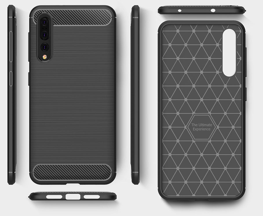 Θήκη για Huawei P20 Pro, OEM, Carbon, Μαύρο
