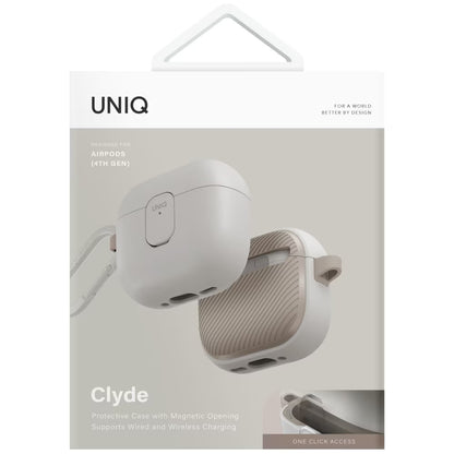 UNIQ Clyde Case for Apple AirPods 4, Beige Gray