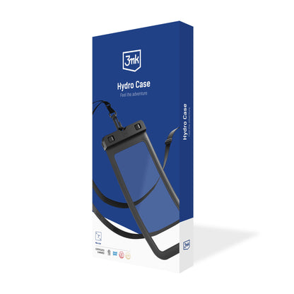 Universal Waterproof Case for Phone max. 7inch, 3MK, Hydro, Black