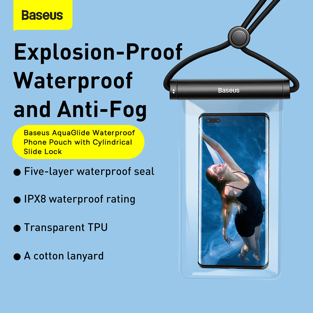 Universal Waterproof Case, Baseus, AquaGlide Cylindrical, Black P60263701113-00