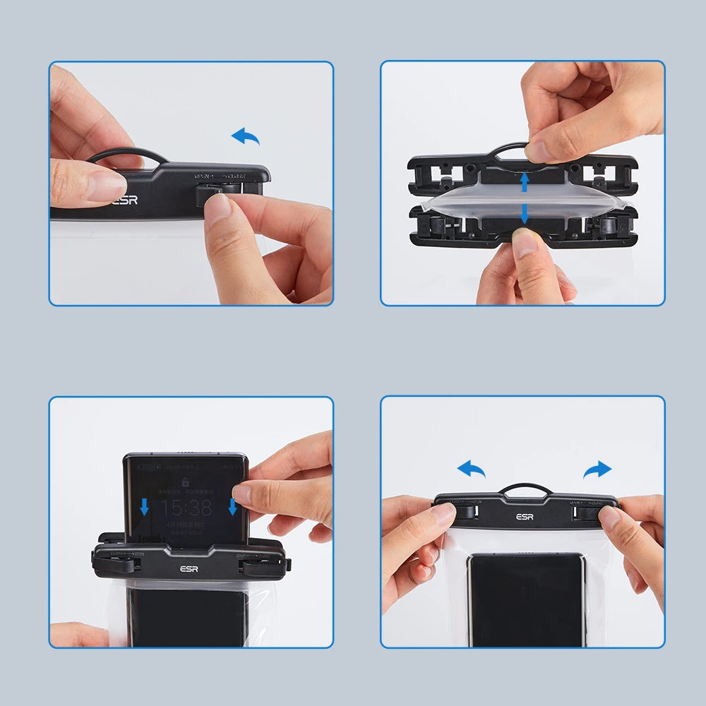 Θήκη Αδιάβροχη Παγκόσμια για Τηλέφωνο max. 6.5inch, ESR, Μαύρη