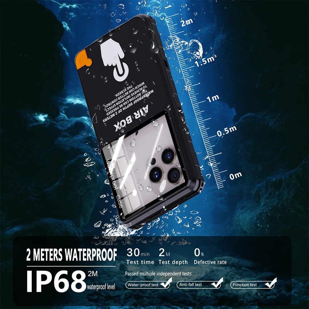 Αδιάβροχη Universal Θήκη για Τηλέφωνο max. 6.9 ίντσες, ShellBox, AirBox, Μαύρο