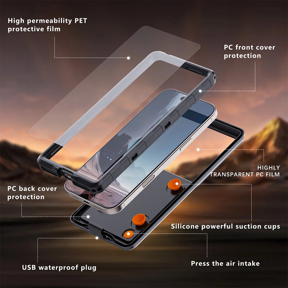 Αδιάβροχη Universal Θήκη για Τηλέφωνο max. 6.9 ίντσες, ShellBox, AirBox, Μαύρο
