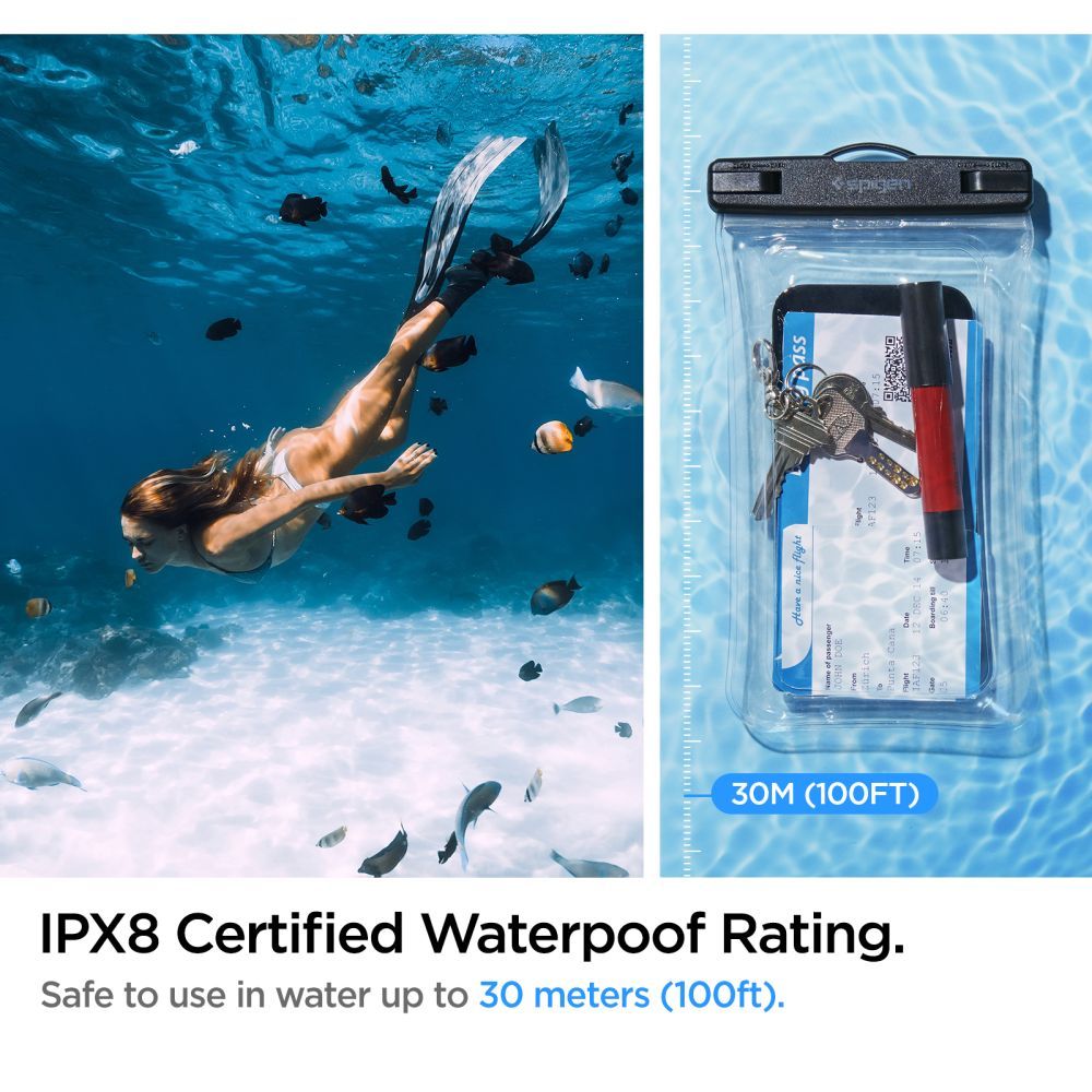 Universal Waterproof Case for Phone max. 6.9inch, Spigen, A610, Transparent AMP04530
