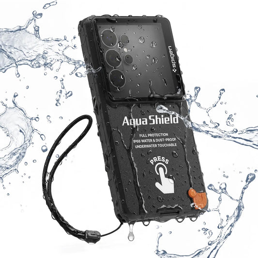 Αδιάβροχη Universal Θήκη Spigen για Τηλέφωνο max. 6.9 ίντσες, Aqua Shield A604, Μαύρο ACS11675
