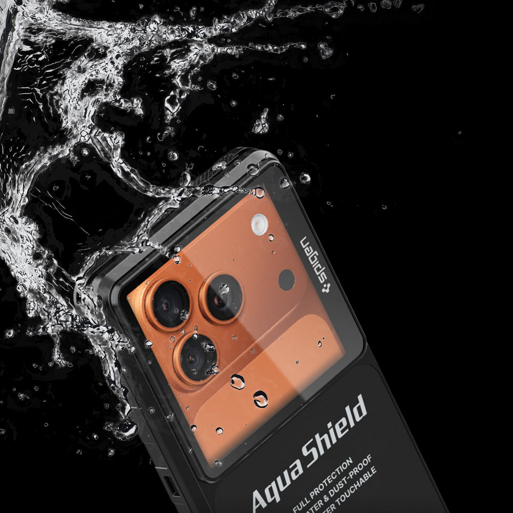 Spigen Universal Waterproof Case, Aqua Shield A604, Black ACS11675
