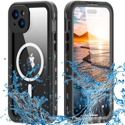 Waterproof MagSafe Case for Apple iPhone 15 Plus, ShellBox, Black
