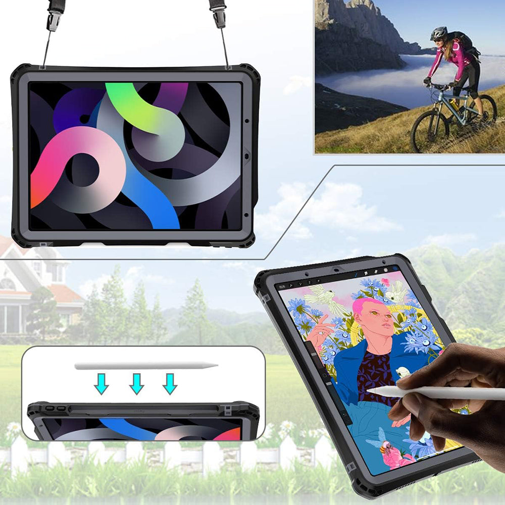 Αδιάβροχη Θήκη για Apple iPad Air (2022) / Air (2020), ShellBox, Μαύρη