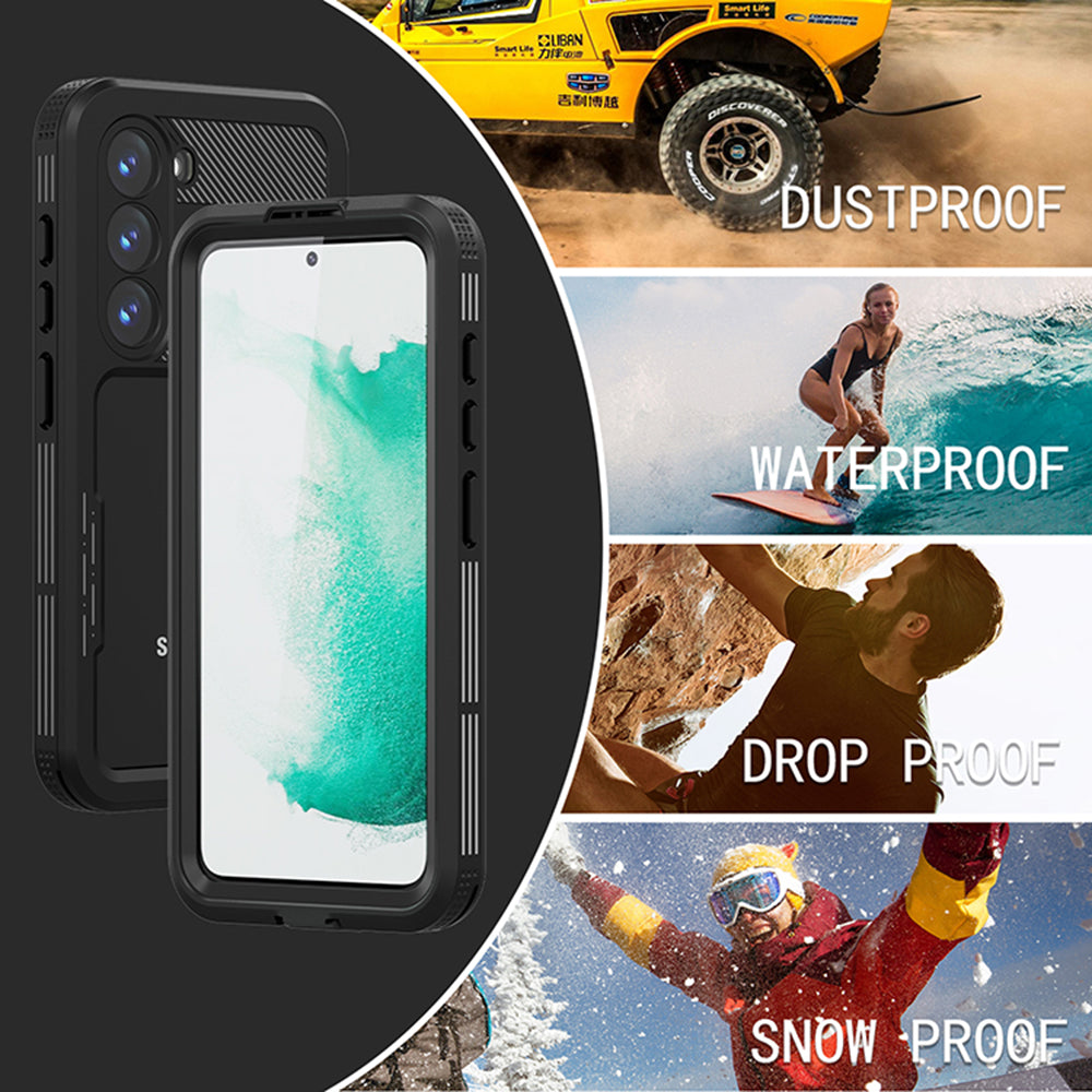 Waterproof Case for Samsung Galaxy S23 S911, ShellBox, Black