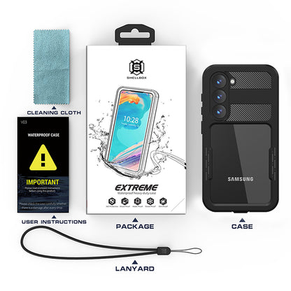 Waterproof Case for Samsung Galaxy S23 S911, ShellBox, Black