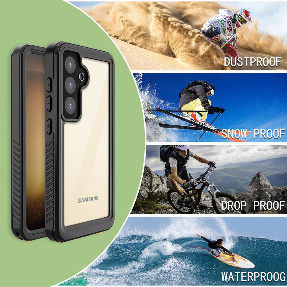 Waterproof Case for Samsung Galaxy S24+ S926, ShellBox, Black