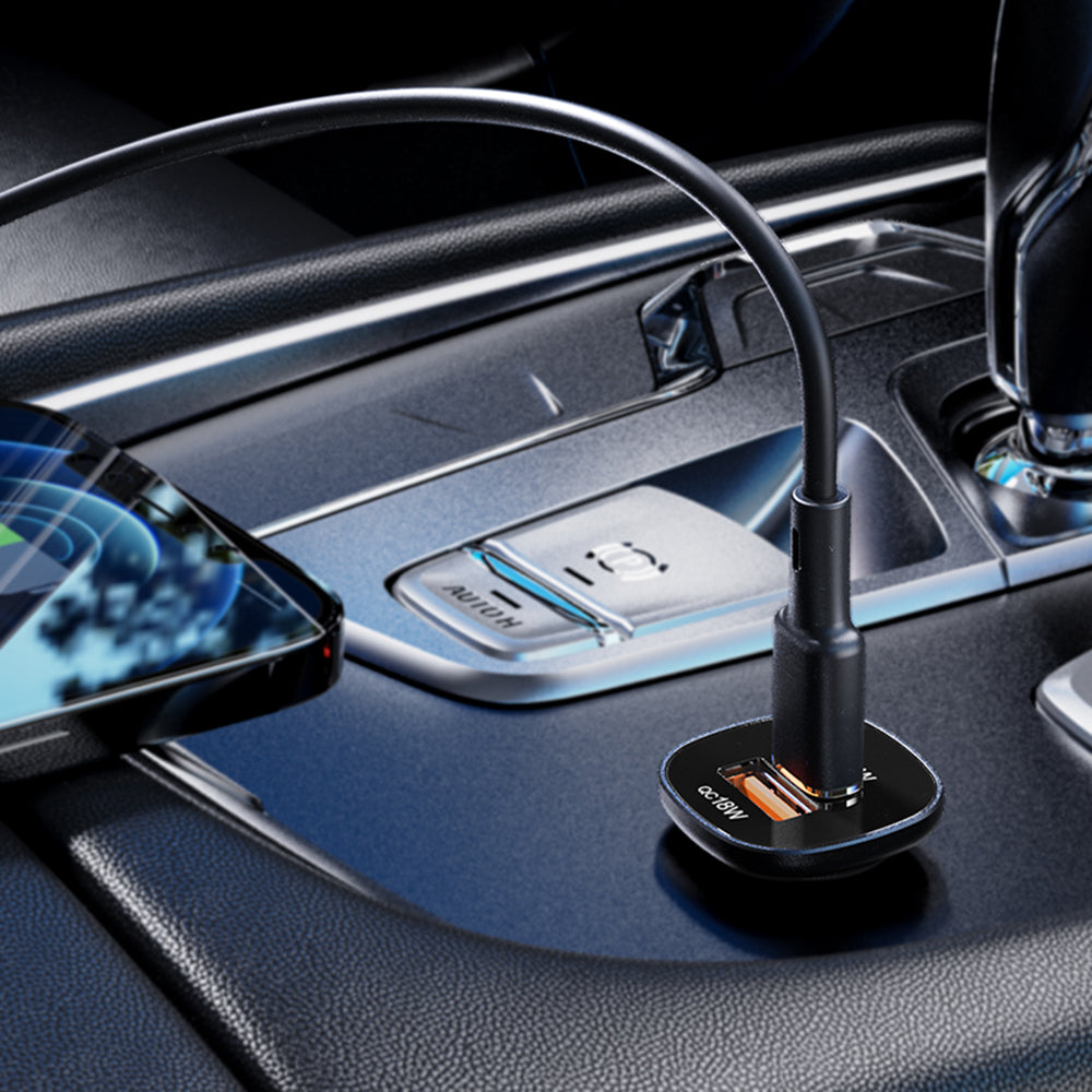 Φορτιστής Αυτοκινήτου Acefast B1, 38W, 3A, 1 x USB-A - 1 x USB-C, Μαύρος