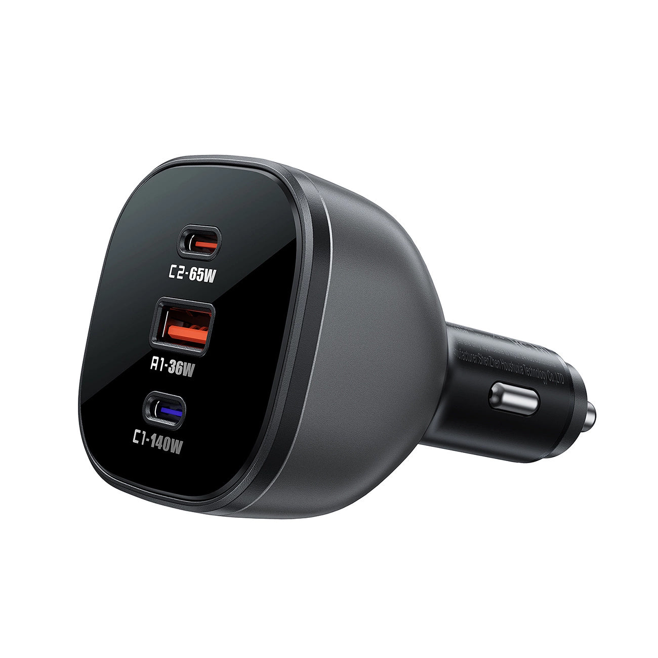 Φορτιστής Αυτοκινήτου Acefast B14, 165W, 5A, 1 x USB-A - 2 x USB-C, Μαύρο