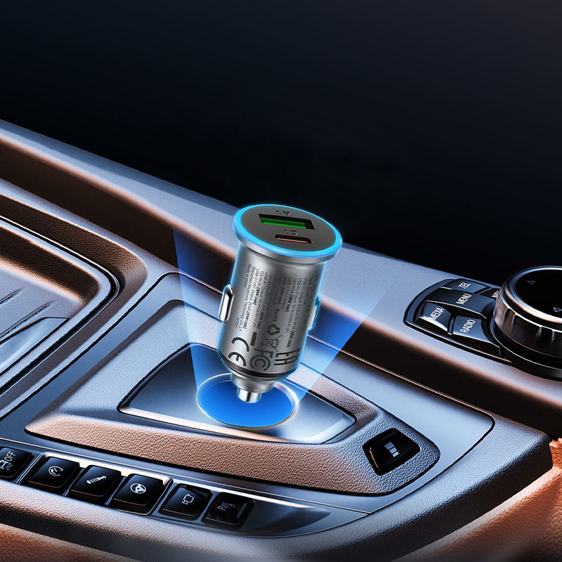 Φορτιστής Αυτοκινήτου Acefast B15, 65W, 3.25A, 1 X USB-A - 1 x USB-C, Γκρι