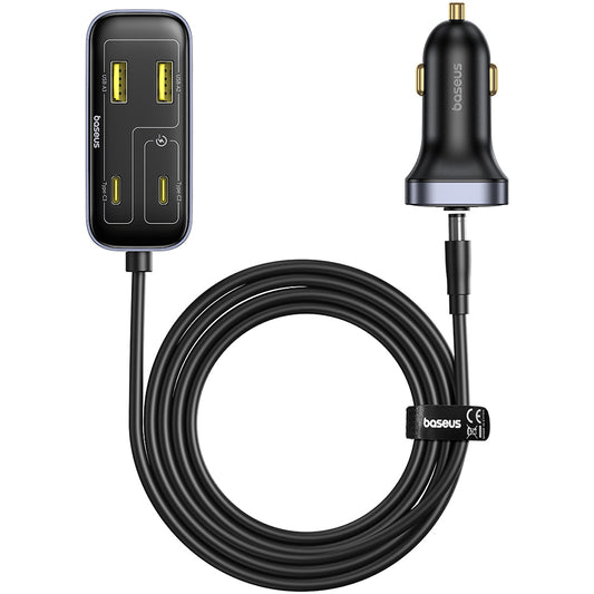 Φορτιστής Αυτοκινήτου Baseus BackseatPal L1, 110W, 3A, 3 x USB-A - 3 x USB-C, Μαύρος C00081100121-00