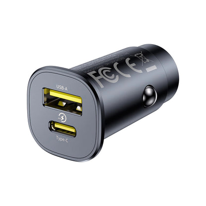 Φορτιστής Αυτοκινήτου Baseus GoTrip, 30W, 3A, 1 x USB-A - 1 x USB-C, Μαύρο