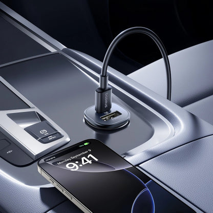 Φορτιστής Αυτοκινήτου Baseus GoTrip, 30W, 3A, 1 x USB-A - 1 x USB-C, Μαύρο
